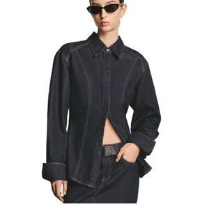 URBAN REVIVO Stylish Blue Denim Jacket